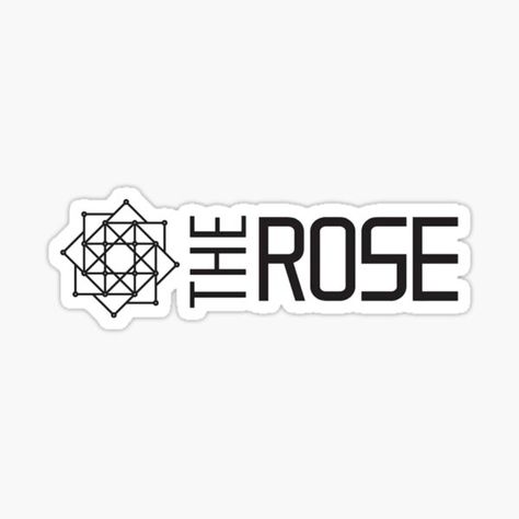 Woosung Stickers | Redbubble The Rose Logo, Rosé Back, Collage Iphone Case, Rose Logo, J Star, Band Stickers, Baby Stickers, Black Roses, Black Stickers