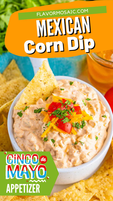 Our Mexican Corn Dip is a delicious Cinco de Mayo appetizer. This Corn and Cream Cheese Dip Recipe is a creamy corn dip and could be called a cheesy corn dip because it is cheesy and creamy and a delicious dip! This easy recipe uses simple ingredients that you likely have on hand in your fridge or pantry. Taco Corn Dip Cold, Easy Mexican Cheese Dip, Mexican Street Corn Dip Cream Cheese, Cheesy Mexican Corn Dip, Corn Dip Recipe Cream Cheese, Mexican Corn Dip Cold, Mexicali Dip Recipes, Cold Corn Dip With Cream Cheese, Mexican Corn Dip With Cream Cheese