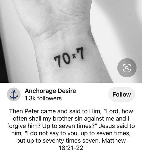 He Left The 99 Tattoo, 70 Times 7 Forgiveness Tattoo, 7x70 Forgiveness Tattoo, 70x7 Tattoo Ideas, Forgive Tattoo Ideas, Dry Bones Tattoo Bible, Christian Meaning Tattoos, Soli Deo Gloria Tattoo Ideas, Colossians 3 23 Tattoo