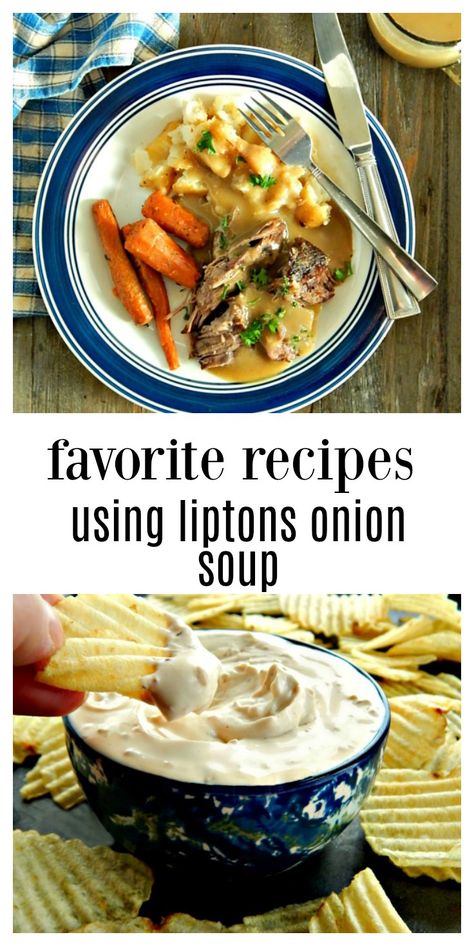 Lipton Onion Soup Dip Recipe, Mushroom Soup Gravy Recipe, Recipe Using French Onion Soup, Lipton Onion Soup Pot Roast, Onion Soup Pot Roast, Lipton Onion Soup Recipes, Onion Soup Dip, French Onion Dip Mix, Bread Dips Recipes