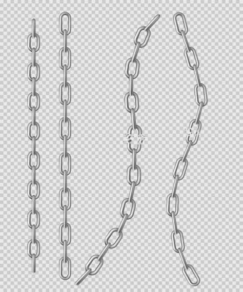 Metal chain with whole or break steel ch... | Free Vector #Freepik #freevector #background #border #line #3d Necklace Chain Drawing, Chain Drawing Reference, Chain Necklace Drawing, Chain Tattoo Men, Chains Illustration, Chain Sketch, Chain Projects, Chain Vector, Chain Drawing