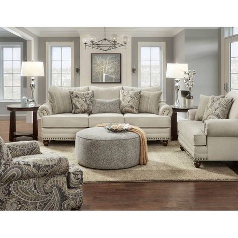 Sand & Stable Somerville 2 Piece Living Room Set & Reviews | Wayfair French Country Living Room, Traditional Sofa, Coastal Living Rooms, Country Living Room, White Living Room, Traditional Living Room, Family Room Design, Small Living Room, Decor Living