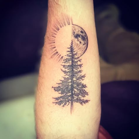 Tattoos For Women On Thigh, Pine Tattoo, Tree Sleeve Tattoo, Classy Tattoos For Women, Tree Tattoo Men, Cool Half Sleeve Tattoos, Tattoo Tree, Pine Tree Tattoo, Tree Tattoos