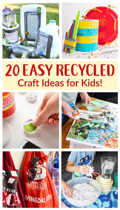 Upcycling, Recycled Crafts For Kids, Recycled Crafts Kids Projects, Easy Recycled Crafts, Recycled Material Art, Reuse Crafts, Upcycle Kids, Chalkboard Projects, Diy Recycled Projects