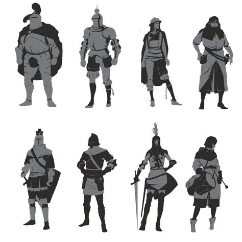 Character Thumbnails Sketch, Thumbnail Sketches Character, Silhouette Concept Art, Character Thumbnails, Thumbnail Character Design, Thumbnail Concept Art, Concept Art Thumbnails, Character Design Thumbnails, Chara Design