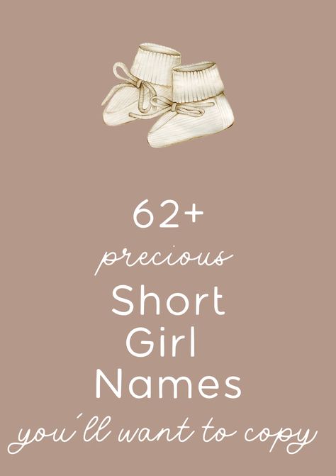 Wanna know the best short baby girl names we are seriously crushing on for 2024? This sweet and simple girl names list are the baby girl names that you don't hear every day - whether you love cute baby names, unique baby names, or majorly uncommon baby names, this full list of simple baby with meanings will give you tons of name inspiration for that sweet little one of yours! Cute Baby Names Unique List, Short Middle Names, Pretty Middle Names, Cute Baby Names Unique, Names For Baby Girl, Simple Girl Names, Short Girl Names, Boyish Girl Names, Girl Middle Names