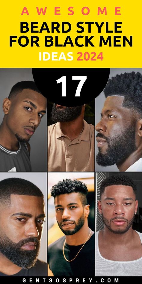 Step into the world of urban street fashion with 17 Beard Style Ideas for Black Men in 2024. Our guide showcases a curated collection of stylish beard ideas tailored to black men. Whether you have a bald head or prefer short hair, we've compiled a range of fashionable beard styles to suit your unique look. Explore modern trends and classic options, and elevate your grooming game this year. Dive into the world of black men's beard style ideas. Black Beard Styles For Men, Beard And Mustache Styles For Black Men, Beard Hairstyles For Men, Black Beards Styles Men, Different Beard Styles For Men, Gotee Styles Mens Black, Black Men Mustache Styles, Tapered Beard Styles, Low Beard Styles