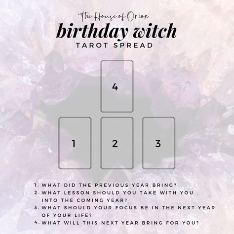 Happy Birthday Witch, Birthday Tarot, Birthday Witch, Oracle Card Spreads, Kartu Tarot, Tarot Reading Spreads, Tarot Interpretation, Tarot Cards For Beginners, Learning Tarot Cards