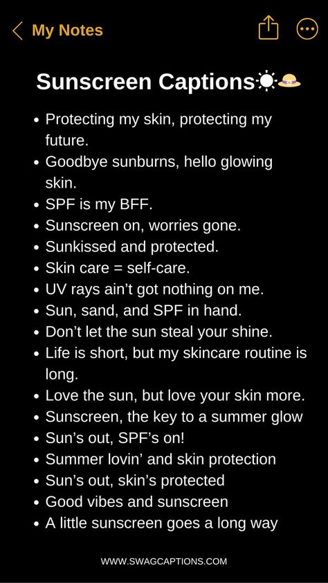 Shield your skin and soak up the sun responsibly with these Sunscreen Captions For Instagram! From beach vibes to poolside moments, let your glow shine while staying protected. Embrace the sunshine without worrying about the burn! Sunscreen Quotes, Beachy Sayings, Protection Quotes, Skins Quotes, Silly Quotes, Witty One Liners, Caption For Yourself, Best Sunscreens, Captions For Instagram