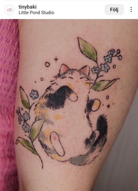 Best Friends Tattoo, Simple Cat Tattoo, Tattoo Back Tattoo, Friends Tattoo, Cat Tattoo Simple, Funky Tattoos, Tattoo Back, Sick Tattoo, Small Tattoo Ideas