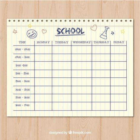 Timetable Design, Timetable Template, Pretty School Supplies, School Timetable, Schedule Templates, Daily Calendar, School Schedule, School Calendar, Paper Style