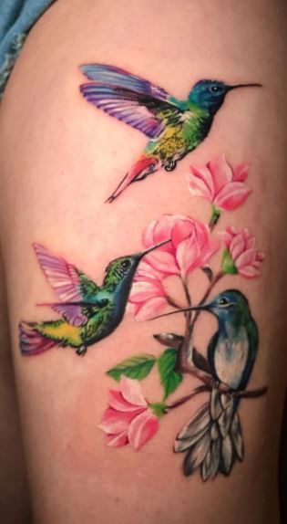 2 Hummingbird Tattoo, Two Hummingbird Tattoo, Hummingbird Tattoo Black, Hummingbird Tattoo Meaning, Hummingbird Flower Tattoos, Small Hummingbird Tattoo, Small Wave Tattoo, Bauch Tattoos, Mom Tattoo Designs