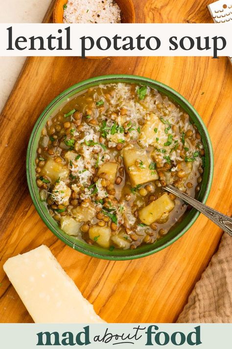 This Lentil Potato Soup is the perfect make ahead lunch option. It is plant based, comforting, loaded with flavor and super filling.