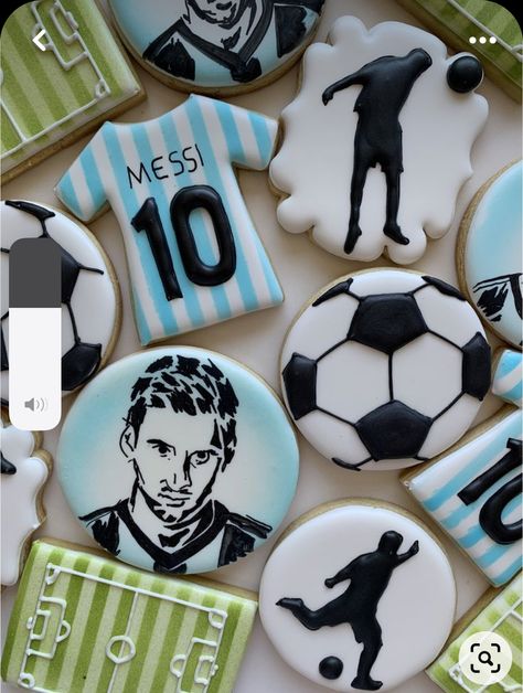 Lionel Messi Birthday Party Ideas, Messi Soccer Birthday Party, Messi Party Decorations, Messi Party Ideas, Messi Cookies, Messi Theme Birthday Party, Messi Birthday Party Ideas, Messi Birthday Party, Messi Birthday