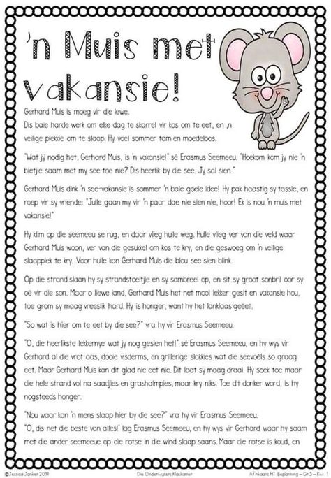 Afrikaans Articles For Prepared Reading, Diorama Kids, English Moral Stories, Kids Preschool Learning, Happy Birthday Sister Quotes, Fable Stories, Afrikaans Language, Homeschool Preschool Activities, Homeschool Crafts