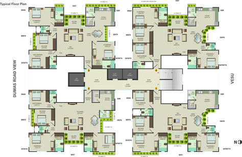 4 Bhk Apartment Floor Plan, 4bhk Apartment Plan Layout, 4bhk Flat Plan Layout, 4bhk Flat Plan, 4bhk Apartment Plan, 4 Bhk Apartment Plan, 4 Unit Apartment Building Plans, Apartment Site Plan, Apartment Complex Floor Plan