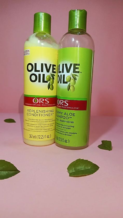 ORS olive oil shampoo and conditioner. Black girl hair. Black women hair products Good Shampoo And Conditioner For Black Women, Shampoo And Conditioner For Black Women, Shampoo For Black Women, African American Hair Growth, Olive Oil Shampoo, Black Hair Shampoo, Growth Supplements, Hair Black Women, Hair Growth Foods