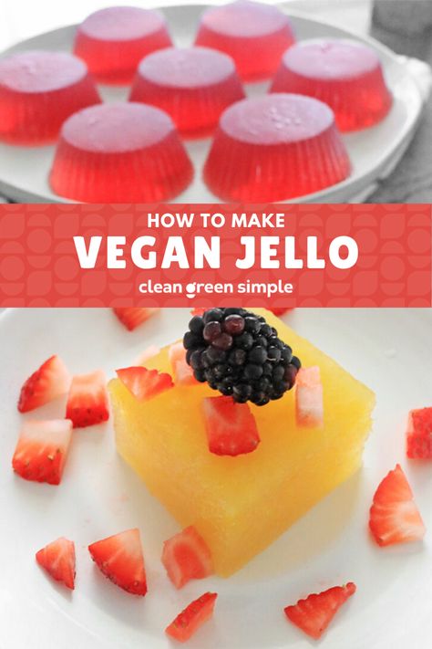 Jello With Agar Agar, Vegan Jello Desserts, Vegan Gelatin Substitute, Vegan Gelatin Recipes, Vegan Jello Recipe, Agar Agar Recipes, Jello Whip, Agar Recipes, Vegan Jello Shots