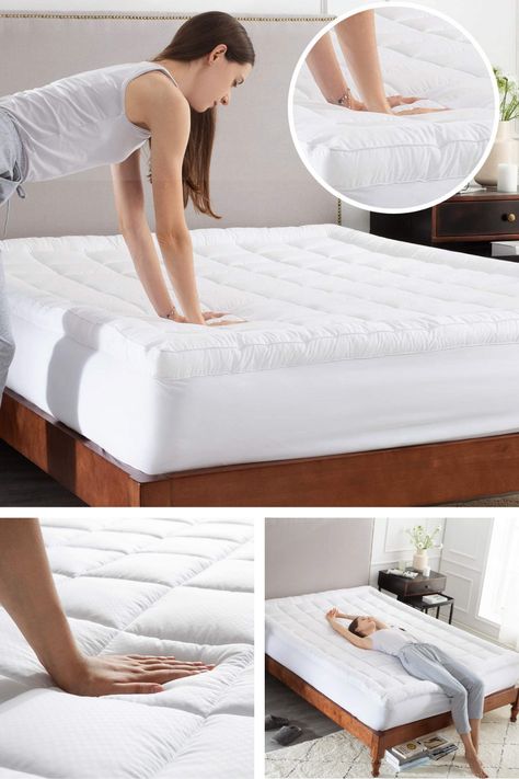 Bedsure Pillow Top Mattress Topper Full Size 2 Inch Quilted Homeless Shelter Ideas, Diy Mattress, Shelter Ideas, Mattress Buying, Mattress Bedroom, Homeless Shelter, Pillow Top Mattress, Hybrid Mattress, Mattress Pads