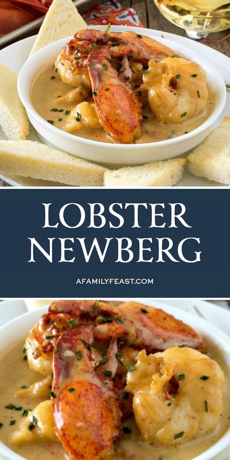 Lobster For Breakfast, Recipes Using Lobster Meat, Lobster And Scallops Recipes, Gourmet Seafood Recipes, Lobster And Shrimp Recipes, Shrimp And Lobster Recipes, Lobster Dinner Ideas, Lobster Ideas, Lobster Newberg