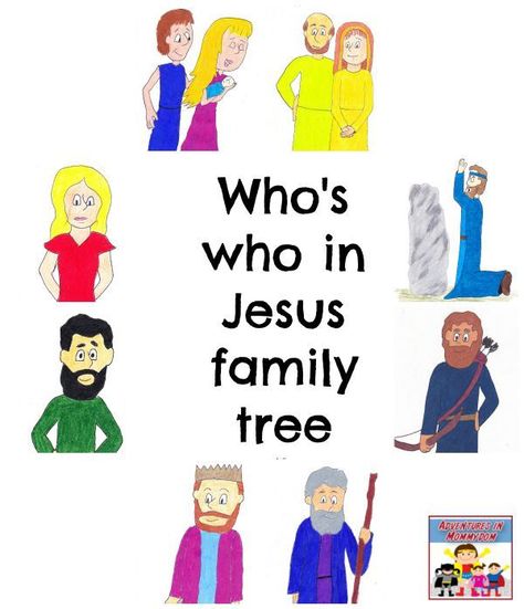 Jesus' Genealogy lesson, why we care about a list of names (lesson 1 in a 4 week unit on the Christmas Story) Jesus Genealogy, Jesus Family Tree, Bible Family Tree, Family Tree Artwork, Tree Worksheet, Family Tree Craft, Family Tree Worksheet, Christmas Story Books, Genealogy Of Jesus