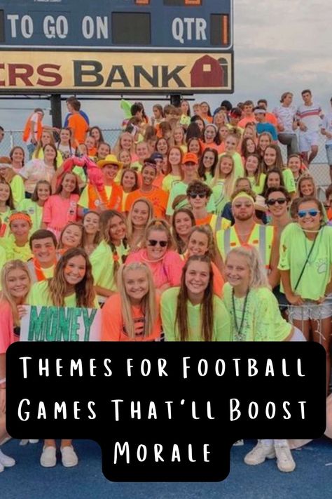 51 Themes for Football Games That'll Boost Team Morale - momma teen Hollywood Theme Football Game, Pep Club Themes High Schools, Tailgate High School Football, Paint Up Football Game Theme, Football Opening Day Ideas, Jail Break Football Theme Outfit, Football Team Spirit Ideas Fun, Construction Themed Football Game, Cheer Spirit Signs Football Team