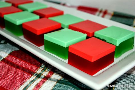 Creamy Finger Jello - TheKitchenCookie Creamy Jello Jigglers, Jello And Heavy Cream, Jello And Heavy Whipping Cream, Finger Jello Recipe, Jello Pinwheels, Gelatin Salads, Layer Jello, Layered Jello Recipe, Finger Jello