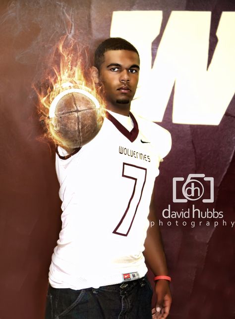 Senior Photography | Boy | Football | Fire | Athletic | Dramatic | (C) David Hubbs Photography Senior Photography, Trapshooting Senior Pictures, Football Senior Pictures, Senior Football, Football Photography, Eugene Oregon, Flag Football, Football Boys, Football Pictures