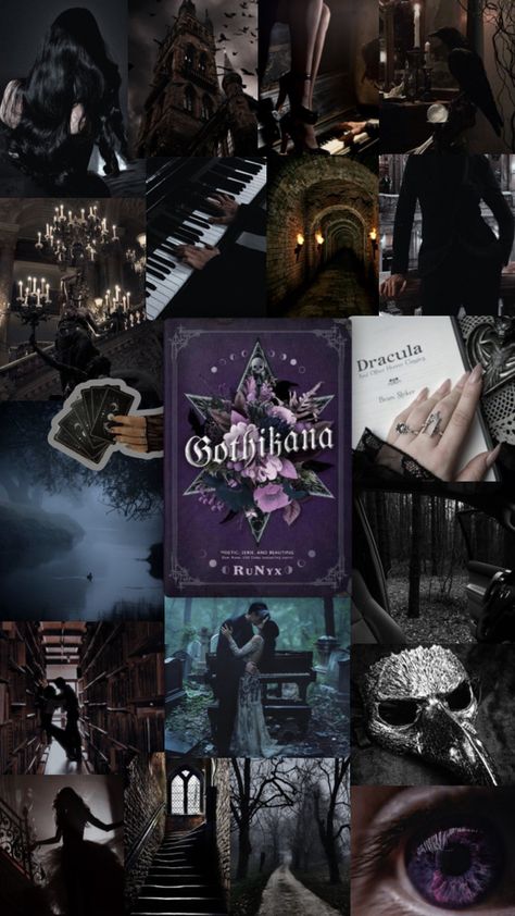 Collage of Gothikana (Corvina and Vad) Gothicana Fan Art, Corvina And Vad, Gothicana Book, Nocticadia Fanart, Gothikana Runyx Aesthetic, Gothikana Fan Art, Nocticadia Aesthetic, Gothikana Aesthetic, Gothikana Book