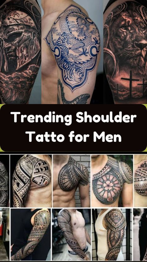 Trending Shoulder Tatto for Men Chest Shoulder Tattoo Men, Trap Tattoos Men Shoulder, Shoulder Sleeve Tattoo Men, Upper Shoulder Tattoo Men, Shoulder Tattoo For Men, Tattoo Chest And Shoulder, Shoulder Tattoos For Men, Sailor Tattoos, Mens Shoulder Tattoo