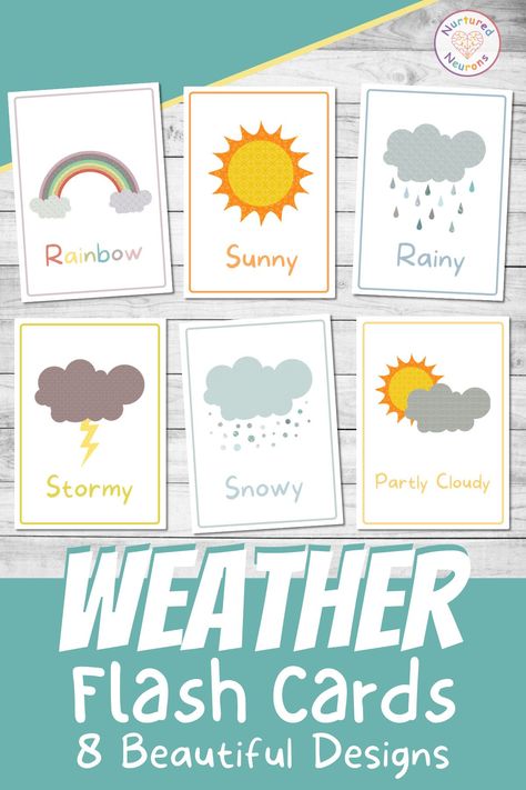 Weather Activities For Preschool, Weather Names, Weather Printables, Flashcards For Kindergarten, Weather Kindergarten, Weather Flashcards, Weather Activities Preschool, Toddler Printables, Weather Worksheets