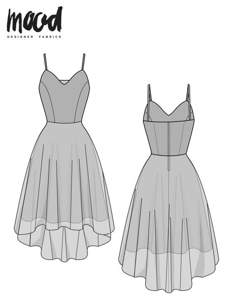 The Elderberry Dress - Free Sewing Pattern - Mood Sewciety Beginners Dress Sewing Pattern, Tank Tops Patterns Free Sewing, Ballgown Patterns, Sewing Dress Pattern, Mood Patterns, Sewing Pattern Free, Mood Sewciety, Dress Sewing Patterns Free, Dress Patterns Free