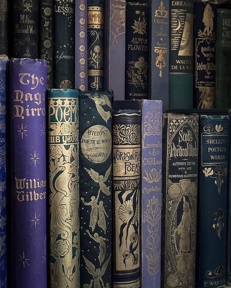 Photo by Dusty Books And Prints on February 14, 2022. Vintage Book Covers, Indrid Cold, Potions Book, Book Spines, Library Aesthetic, Book Spine, Beautiful Book Covers, Blue Book, Blue Books