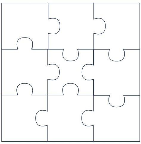 9+Piece+Puzzle+Template 9 Piece Puzzle Template, Blank Puzzle Template Free Printable, Puzzle Pieces Template, Blank Puzzle Pieces, Hardest Jigsaw Puzzle, Blank Puzzle, Puzzle Piece Template, Free Printable Puzzles, Large Puzzle Pieces