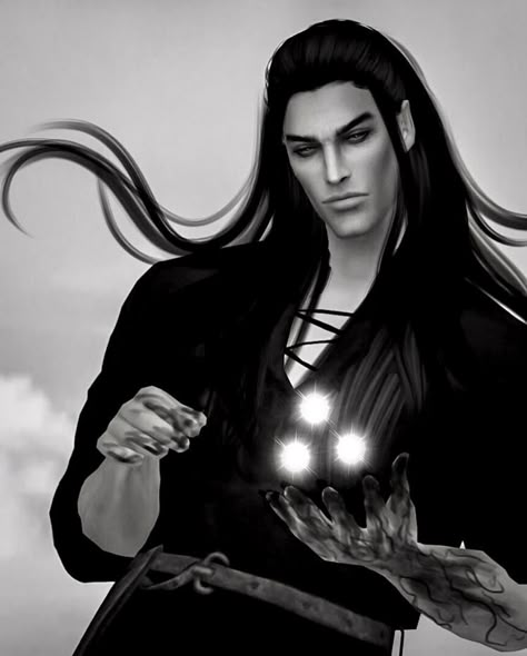 Melkor Morgoth Bauglir, Idris Alba, Melkor Morgoth, Male Elf, Middle Earth Art, Tolkien Art, Fantasy Drawings, Black And White Artwork, Header Image