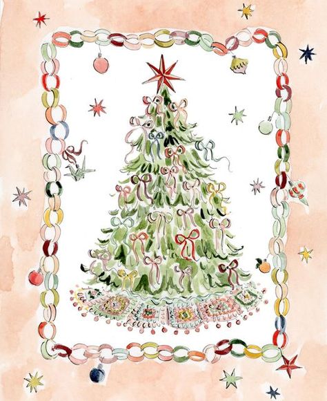 Holiday Illustration Christmas, Vintage Christmas Drawings, Aesthetic Christmas Cards, Holiday Painting Ideas, Christmas Illustration Art, Vintage Christmas Wallpaper, Vintage Christmas Illustration, Christmas Notes, Riley Sheehey