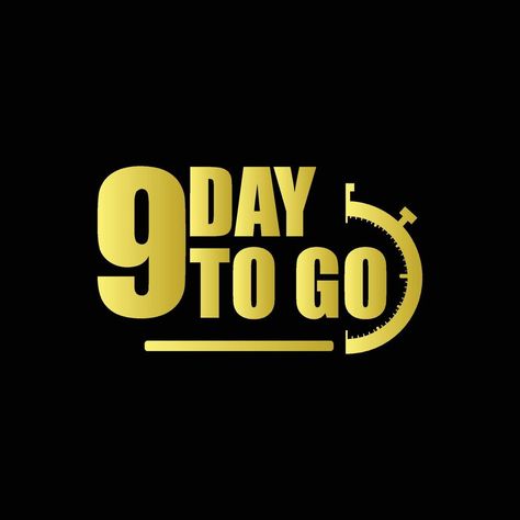 9 days to go Gradient button. Vector stock illustration 9 Days To Go Countdown, Days To Go Countdown, Gradient Button, Logo Banners, Cityscape Photos, Heart With Arrow, Background Banner, Vector Stock, Text Effects