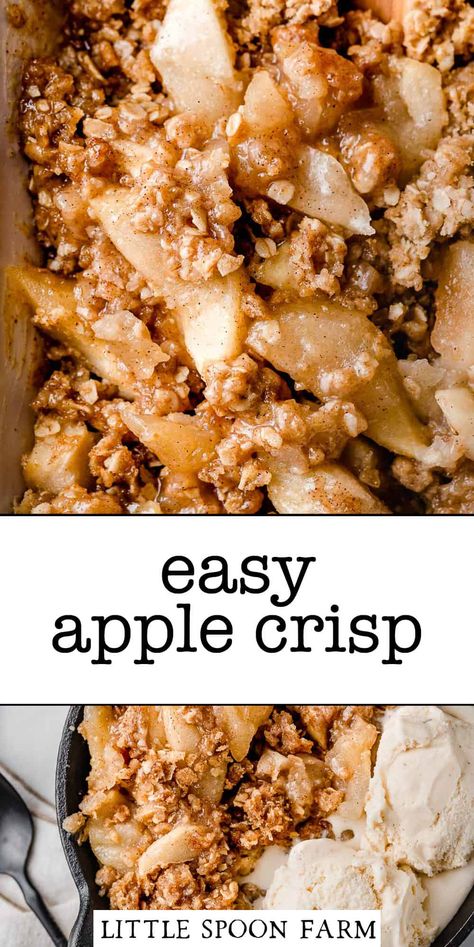 Quick Apple Crisp, Old Fashioned Apple Crisp, Best Apple Crisp Recipe, Best Apple Crisp, Easy Apple Crisp Recipe, Apple Crisp Recipe, Apple Recipes Easy, Christmas Recipes Easy, Apple Dessert Recipes