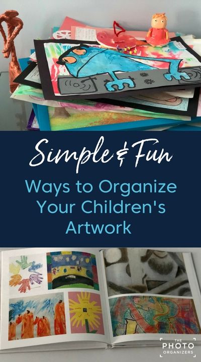 Simple & Fun Ways To Organize Your Children's Artwork | ThePhotoOrganizers.com Save Kids Artwork, Organizing Kids Artwork, Diy With Kids, Childrens Artwork, Ways To Organize, Kids Create, Art Storage, Art Organization, Kids Artwork