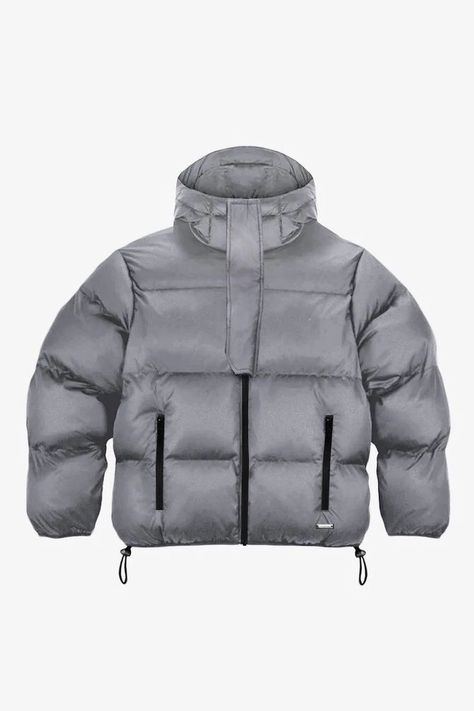 Grey Puffer Jacket Outfit Men, Winter Jacket Men Cold Weather, Modern Fashion Men, Puffer Jacket Design, Streetwear Puffer Jacket, Puffer Streetwear, Massive Wardrobe, Graphic Design Inspiration Branding, Puffer Jacket Outfit Men