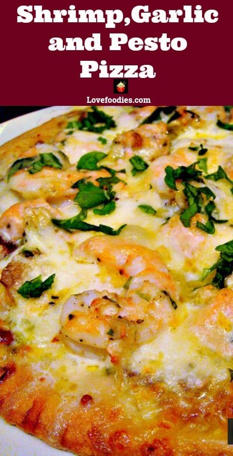 SHRIMP, GARLIC & PESTO PIZZA. The combinations of flavors are absolutely wonderful! Easy to make and great for an easy dinner or to serve at parties Shrimp Pizza Recipe Garlic Butter, Pesto Shrimp Flatbread, Shrimp Pizza Recipe Simple, Seafood Pizza Recipes Shrimp, Pizza With Shrimp, Shrimp Pesto Pizza, Shrimp Pizza Flatbread, Garlic Shrimp Pizza, Pescatarian Pizza