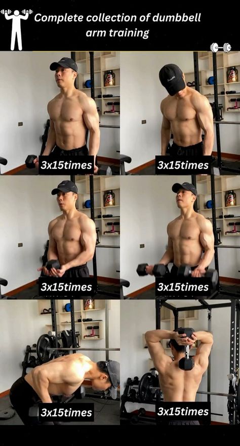 Ready to take your arm workout to the next level? This comprehensive dumbbell routine targets all major arm muscles, helping you build strength and definition. Whether you're at home or in the gym, grab your dumbbells and start sculpting your way to stronger arms today! #and #Strength #HealthTips #HealthyLifestyle #Muscle #Training #Building #Enhancing #SelfCare #NutritionTips #Fitness Arm Exercises With Weights For Men, Arms Dumbells Workout, Workout For Your Arms, Dum Bell Workout Arm Exercises, Buff Arms Workout, Arm Day Workout Dumbell, Big Arm Workout At Home, Dumbbell Exercises For Arms, Dumbbell Biceps Workout At Home