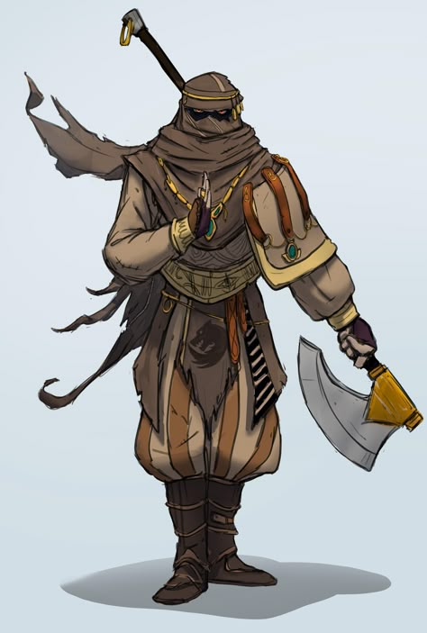 Desert Traveler Character Design, Desert Character Design, 캐릭터 드로잉, Dungeons And Dragons Characters, Dnd Art, Fantasy Concept Art, Fantasy Warrior, Fantasy Rpg, Fantasy Inspiration