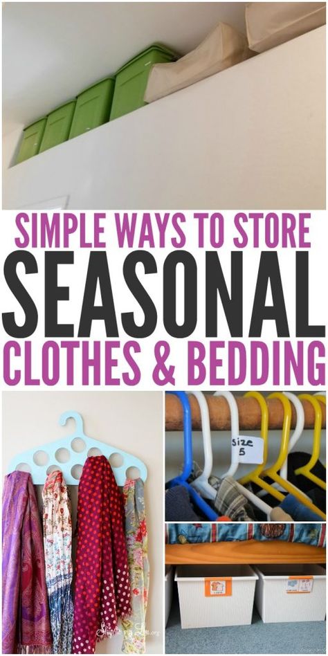 Simple Ways to Store Seasonal Clothes and Bedding Ways To Store Bedding, How To Store Your Clothes, Storing Out Of Season Clothes, Best Way To Store Hoodies, Storing Seasonal Clothes, Clothing Storage Ideas, House Hacks, Crazy House, Storing Clothes