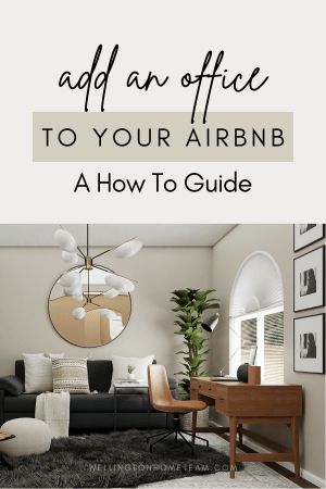 Airbnb Office Space, Airbnb Office Design, Airbnb Workspace, Airbnb Living Room Ideas, Airbnb Office, Airbnb Essentials, Bnb Ideas, Traveling For Work, Airbnb Hosting