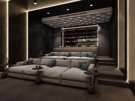 Luxury Theater, Small Home Theater Seating, Terrace Home Theatre, Home Theater Ideas Luxury, Luxury Cinema Room House, Private Cinema Home Theaters, Classic Movie Theater Interior, Home Theatre Design, Luxury Movie Theater Cinema