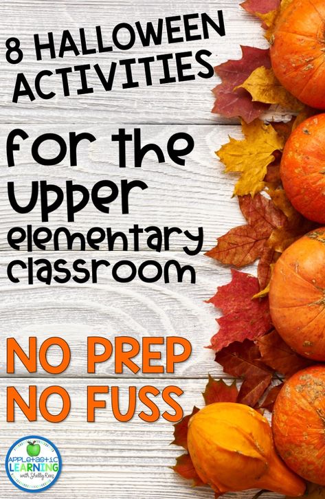 Halloween activities for the classroom, for school, and for kids can be fun and academic with these 8 Halloween activities for school. Perfect Halloween ideas for 4th, 5th graders and middle school. Includes no fuss, no prep printable, math worksheets, reading passages, projects, activities, and a FREE Halloween writing prompts download. #Halloweenproject #Halloweenactivity #4thgrade #5thgrade Halloween Activities For School, Project Based Learning Ideas, Halloween School Activities, Halloween Reading Activity, Halloween Classroom Activities, Halloween Writing Prompts, Halloween Teaching, 5th Grade Activities, Fun Writing Prompts