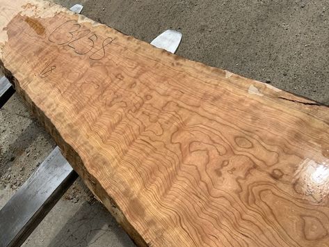 Figured Cherry Live Edge Slabs at Hearne Hardwoods Inc. Lumber Rack, Live Edge Slabs, Live Edge, Lumber, Cherry, Wood