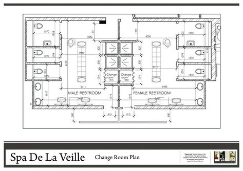 Changing Room Layout, Gravel Front Garden, Locker Dimensions, Pool House Changing Room, Locker Room Bathroom, Front Garden Design Ideas, Pool Changing Room, Pool Changing Rooms, Toilet Plan