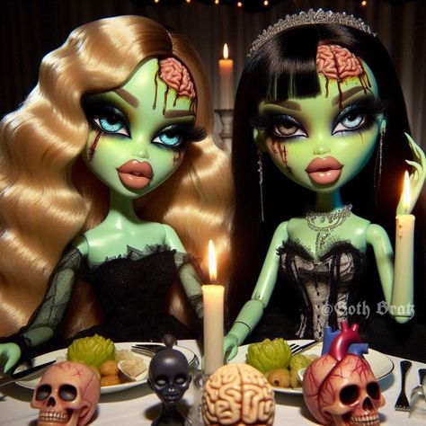 Dinner with the ghouls 🧟‍♀️🧟‍♀️🧟‍♀️🧟‍♀️ #bratz #explorepage Bratz Halloween, Pretty Zombie, The Ghouls, Cartoon Profile, Cartoon Profile Pics, Profile Pics, Zombie, Profile Picture, Halloween